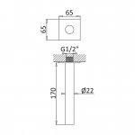 Bruma Lusa Wylewka wannowa ścienna 170 mm Night Sky 1456406NS