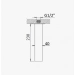 Bruma Lusa Wylewka wannowa ścienna 230 mm Night Sky 1569414NS