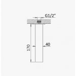 Bruma Lusa Wylewka wannowa ścienna 170 mm Sunrise 1569415SR