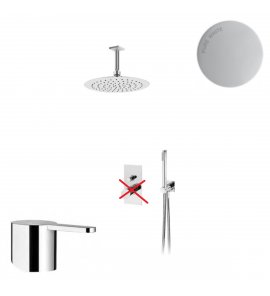 Bruma Lusa Zestaw natryskowy podtynkowy z deszczownicą Ø 250 mm Pure White 1015611PW