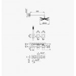 Bruma Lusa Zestaw natryskowy podtynkowy z deszczownicą ścienną Ø 250 mm Chrom 1015832CR