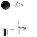 Bruma Lusa Zestaw natryskowy podtynkowy z deszczownicą ścienną Ø 250 mm Night Sky 1015831NS