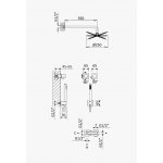 Bruma Lusa Zestaw natryskowy podtynkowy z deszczownicą Ø 250 mm ze słuchawką prysznicową Sunrise 1017532SR