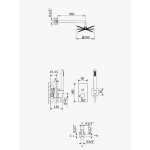 Bruma Lusa Zestaw natryskowy podtynkowa Ø 250 mm z ramieniem ściennym Satinox 1017651ST