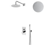 Bruma Lusa Zestaw natryskowy podtynkowa Ø 250 mm z ramieniem ściennym Pure White 1017652PW