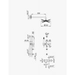 Bruma Lusa Zestaw natryskowy podtynkowa Ø 250 mm z 3 dyszami ściennymi i ze słuchawką Sunset 1017831SS