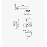 Bruma Lusa Zestaw natryskowy podtynkowy z deszczownicą ścienną Ø 250 mm Pure White 1874831PW