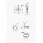 Bruma Lusa Zestaw natryskowy podtynkowy z deszczownicą ścienną Ø 380 mm Pure White 1874892PW