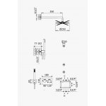 Bruma Lusa Zestaw natryskowy podtynkowa Ø 250 mm z 3 dyszami ściennymi i ze słuchawką Pure White 1876331PW