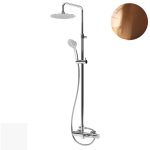 Bruma Lusa Zestaw wannowo-natryskowy Ø 250 mm naścienny z ramieniem ściennym Sunset 1012602SS
