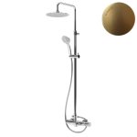 Bruma Lusa Zestaw wannowo-natryskowy Ø 300 mm naścienny z ramieniem ściennym Sunrise 1012611SR
