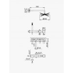 Bruma Lusa Zestaw wannowo-natryskowa podtynkowy z deszczownicą Ø 250 mm Sunrise 1013112SR