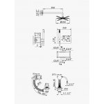Bruma Lusa Zestaw wannowo-natryskowa podtynkowy z deszczownicą Ø 250 mm Sunrise 1874331SR