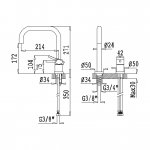 Bruma Lusitano Bateria kuchenna jednouchwytowa dwuotworowa Satinox 1070581ST