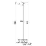 Bruma Lusitano Bateria umywalkowa Wolnostojąca z korkiem Click-Clack chrom 1077911CR