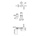    Bruma Lusitano Bateria umywalkowa 2-otworowa Podtynkowa 170 mm pure white 1078501PW