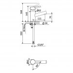 Bruma Lusitano Bateria umywalkowa jednootworowa bez korka chrom 1070101CR NA MAGAZYNIE!!