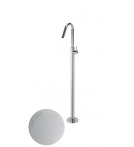 Bruma Lusitano Bateria umywalkowa wolnostojąca jednouchwytowa z korkiem Pure White 1077811PW