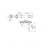  Bruma Lusitano Bateria wannowo-natryskowa Naścienna chrom 1070301CR