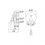  Bruma Lusitano Bateria wannowo-natryskowa Podtynkowa chrom 1071301CR W MAGAZYNIE!!