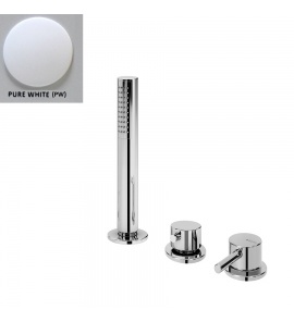 Bruma Lusitano Bateria wannowo-natryskowa na brzeg wanny pure white 1075201PW