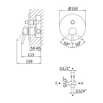  Bruma Lusitano Bateria wannowo-natryskowa Podtynkowa night sky 1071301NS W MAGAZYNIE!!
