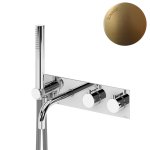 Bruma Lusitano Bateria wannowo-prysznicowa z termostatem ze słuchawką prysznicową, wylewką i 3 wyjściami Sunrise 1384701SR