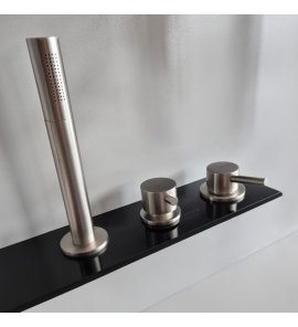 Bruma Lusitano Bateria wannowo-natryskowa 2-drożna na brzeg wanny Morning Mist 1075001MM