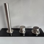 Bruma Lusitano Bateria wannowo-natryskowa 2-drożna na brzeg wanny Morning Mist 1075001MM