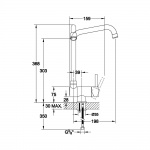 Bruma Lusitano Bateria Zlewozmywakowa jednouchwytowa chrom 10705911
