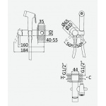 Bruma Lusitano Bidetka z mieszaczem/słuchawką sunset 1078611SS