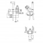 Bruma Lusitano Bidetka z mieszaczem/słuchawką chrom 1078611CR