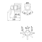 Bruma Lusitano Mieszacz Podtynkowy night sky 1071201NS