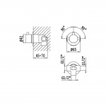 Bruma Lusitano Przełącznik 2-drożny podtynkowy chrom 1072001CR