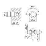 Bruma Lusitano Przełącznik 2-drożny podtynkowy satinox 1072001ST