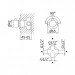 Bruma Lusitano Przełącznik 3-drożny podtynkowy Sunset 1071801SS
