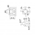 Bruma Lusitano Przełącznik 4-drożny podtynkowy chrom 1071901CR