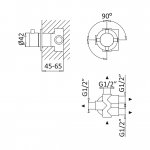 Bruma Lusitano Przełącznik 4-drożny podtynkowy Morning Mist 1071901MM