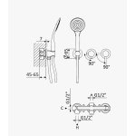       Bruma Lusitano Zestaw Lusitano Bateria wannowo-natryskowa podtynkowa + Wylewka wannowa ścienna 17 cm sunset ZESTAW4/SUNSET WYPRZEDAŻ KOLORU