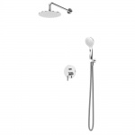 Bruma Lusitano Zestaw natryskowy 250 mm Podtynkowy z ramieniem ściennym chrom 1077608CR