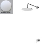 Bruma Lusitano Zestaw natryskowy 250 mm Podtynkowy z ramieniem ściennym pure white 1077603PW