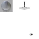 Bruma Lusitano Zestaw natryskowy 250 mm Podtynkowy z ramieniem sufitowym satinox 1075602ST