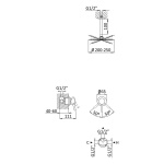 Bruma Lusitano Zestaw natryskowy 250 mm Podtynkowy z ramieniem sufitowym satinox 1075602ST