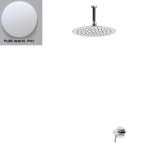 Bruma Lusitano Zestaw natryskowy 250 mm Podtynkowy z ramieniem sufitowym pure white 1075602PW