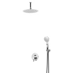 Bruma Lusitano Zestaw natryskowy 250 mm Podtynkowy z ramieniem sufitowym i słuchawką chrom 1075604CR