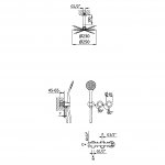 Bruma Lusitano Zestaw natryskowy 200 mm Podtynkowy z ramieniem sufitowym i słuchawką night sky 1075801NS