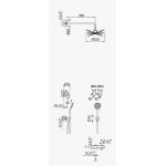 Bruma Lusitano Zestaw natryskowy podtynkowy z deszczownicą ścienna Ø 250 mm i słuchawką prysznicową Sunrise 1077503SR