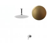 Bruma Lusitano Zestaw prysznicowy podtynkowy z deszczownicą Ø 250 mm i ramieniem sufitowym Sunrise 1075602SR