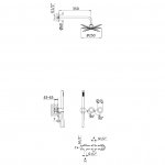 Bruma Lusitano Zestaw prysznicowy podtynkowy z deszczownicą Ø 250 mm z ramieniem ściennym i zestawem słuchawkowym Emotion Sunrise 1075702SR