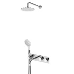 Bruma Lusitano Zestaw wannowo-natryskowy 230 mm Podtynkowy termostatyczny z ramieniem ściennym chrom 1383101CR